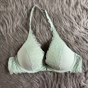 Aerie Lightly Lined Bra Womens Size 34B Halter Top Strap Underwire Back Closure